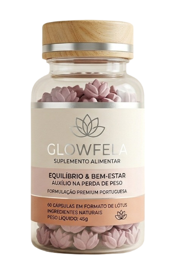 Embalagem do suplemento alimentar GlowFela